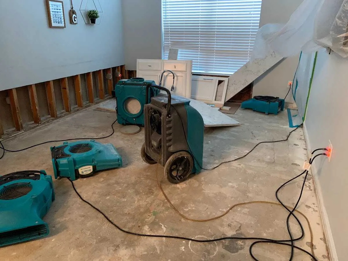 Dehumidifier in flood-cut room for Water Extraction & Removal in Wyandotte